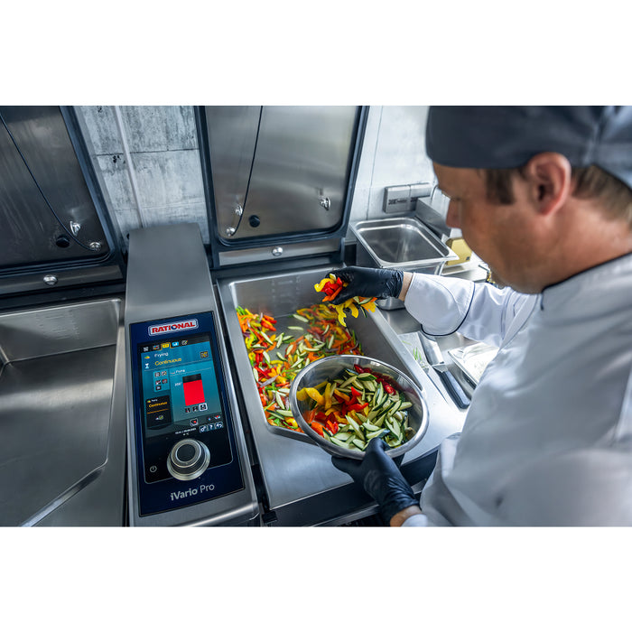 Rational iVario Pro 2-XS 9 Gallon 2-Pan Electric Tilt Skillet - 480V