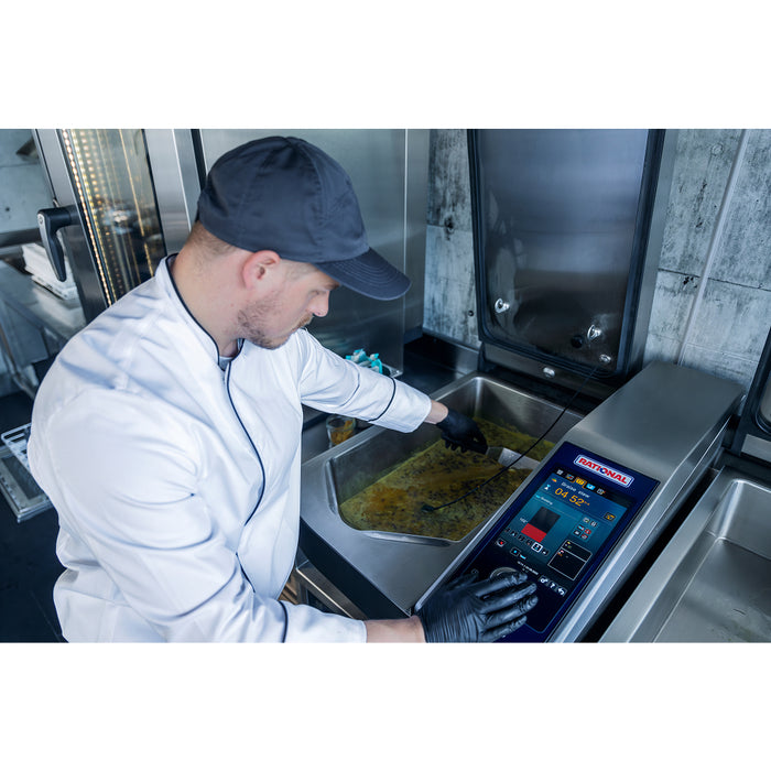 Rational iVario Pro 2-XS 9 Gallon 2-Pan Electric Tilt Skillet - 208/240V