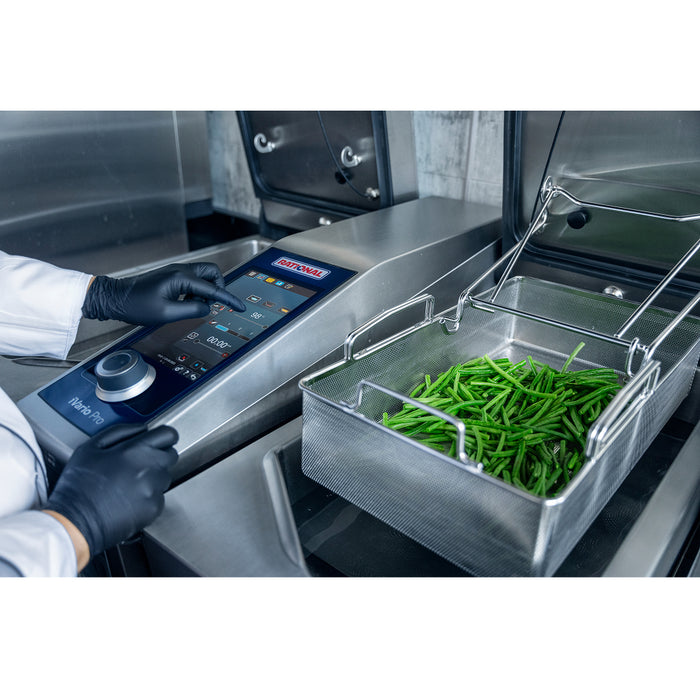 Rational iVario Pro 2-S 13 Gallon 2-Pan Electric Tilt Skillet with Stand - 208/240V