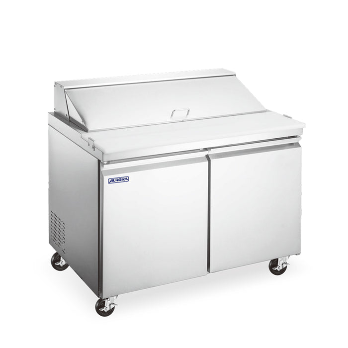 Nella 47" Aurora 2-Door Mega Refrigerated Prep Table - 12.6 Cu. Ft.