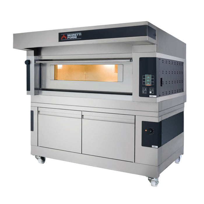 Moretti Forni 54" x 18" Modular Silver Electric Single Deck Oven - S105E