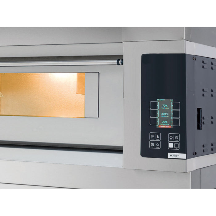 Moretti Forni 54" x 18" Modular Silver Electric Single Deck Oven - S105E