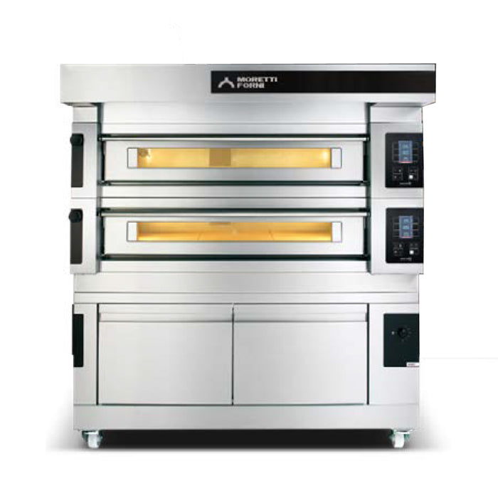 Moretti Forni 54" x 42" Modular Silver Electric Double Deck Oven - S105E