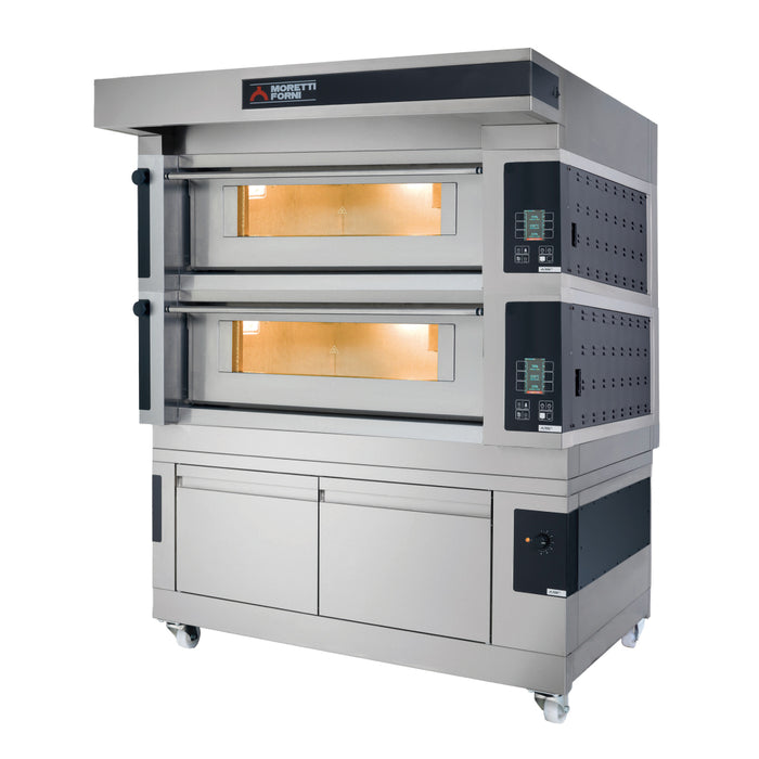Moretti Forni 54" x 42" Modular Silver Electric Double Deck Oven - S105E