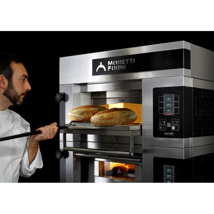 Moretti Forni 35" x 32" Modular Silver Electric Double Deck Oven - S50E