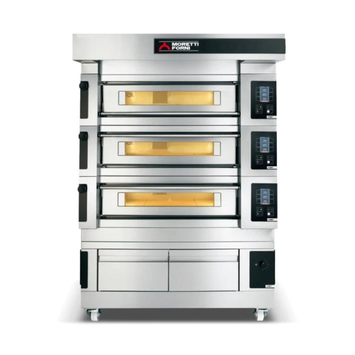 Moretti Forni 35" x 46.45" Modular Silver Electric Triple Deck Oven - S50E