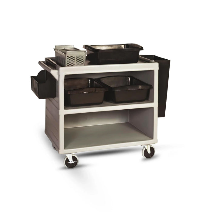 Igloo 23" 3-Side Enclosed Polyethylene Service Utility Cart with 3 Shelves - SAK-95