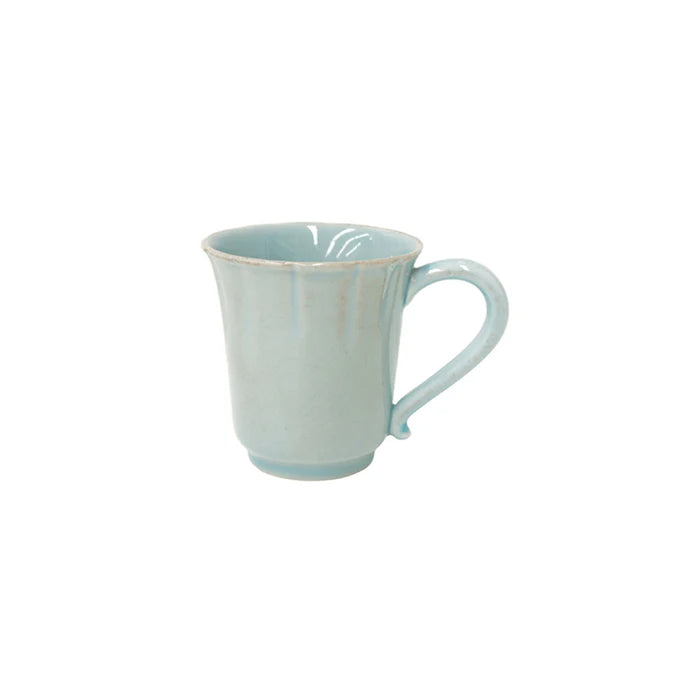 Costa Nova 11 Oz. Alentejo Turquoise Stoneware Mug - 6/Case - SC131-TRQ