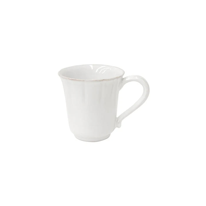 Costa Nova 11 Oz. Alentejo White Stoneware Mug - 6/Case - SC131-WHT