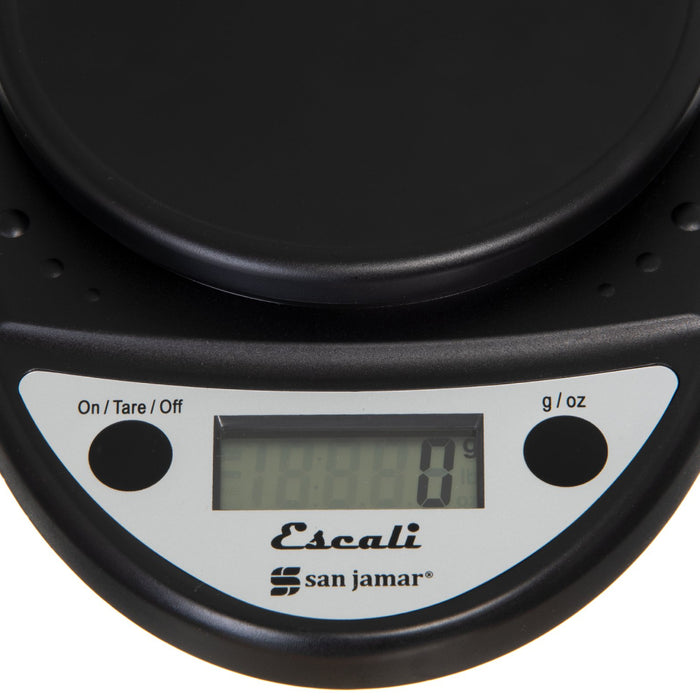 San Jamar SCDG11BK 11 Lb. Round Digital Scale - Black