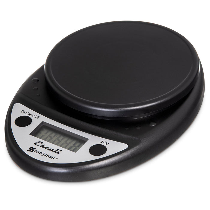 San Jamar SCDG11BK 11 Lb. Round Digital Scale - Black