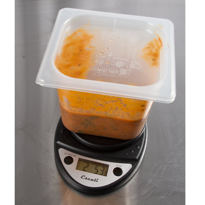 San Jamar SCDG11BK 11 Lb. Round Digital Scale - Black