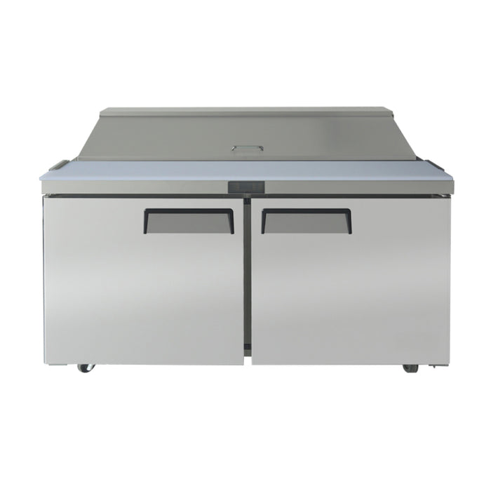 Econocold 60" 2-Door Refrigerated Standard Top Salad Prep Table - SCL2-60-HC