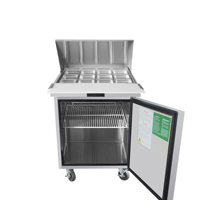 Econocold 27" 1-Door Refrigerated Mega Top Salad Prep Table - SCLM1-27-HC