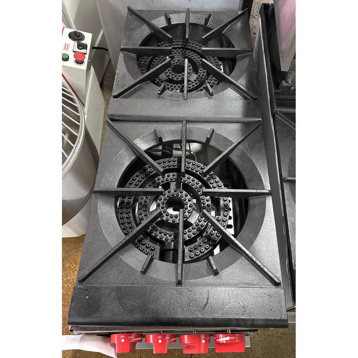 (SCRATCH & DENT) Nella 18" Natural Gas 2-Burner Stock Pot Range - 200,000 BTU - 37529