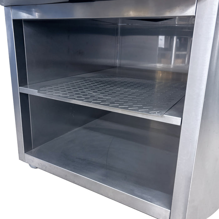 Ser Gas RD2 50" Double Deck Gas & Electric Rotating Pizza Oven with Inox Stand Base - 90,000 BTU