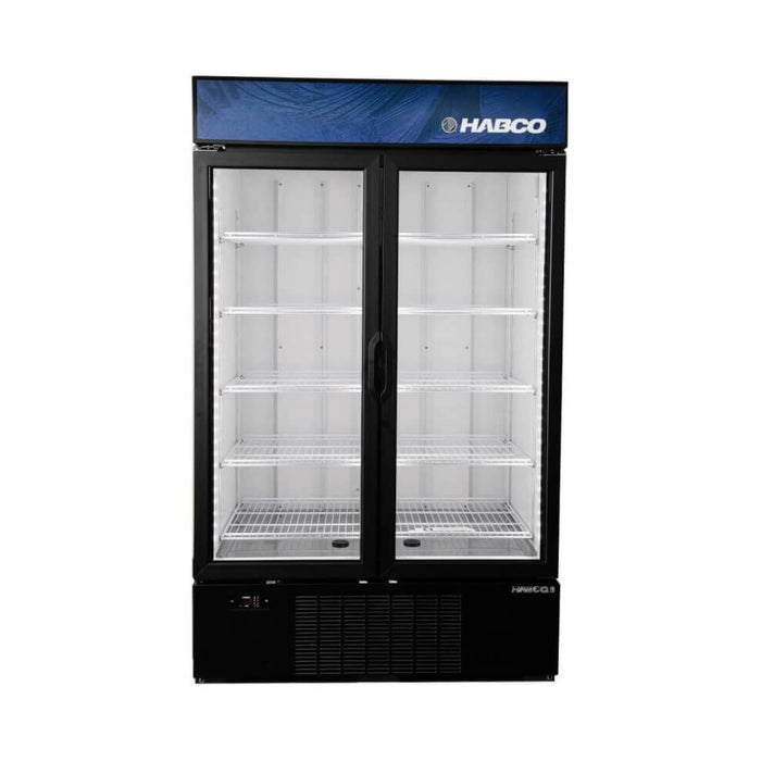 Habco 47" SF46HCBXM Bottom Mount 2 Glass Door Merchandising Freezer