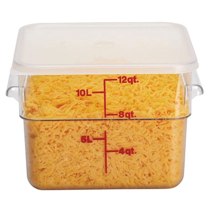 Cambro SFC12SCPP190 Square Translucent Seal Covers for 12, 18, 22 Qt. Camwear Containers