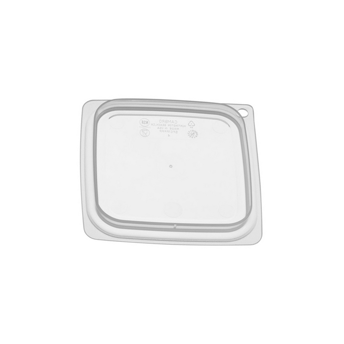 Cambro SFC1FPPP190 Camsquares FreshPro Translucent Easy Seal Covers for 0.5 and 1 Qt Containers - Translucent