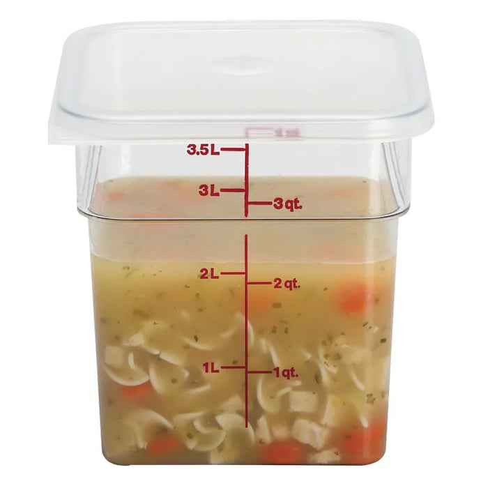 Cambro SFC2SCPP190 Square Translucent Seal Covers for 2 and 4 Qt. Camwear Containers
