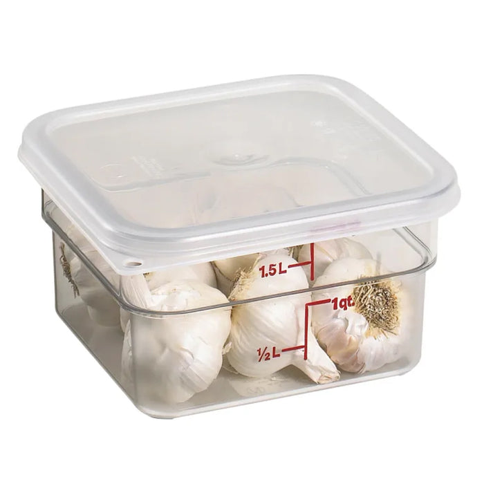 Cambro SFC2SCPP190 Square Translucent Seal Covers for 2 and 4 Qt. Camwear Containers