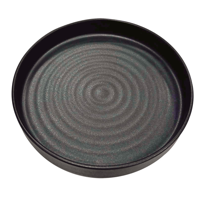 Nella 9.8" Black Round Porcelain Silo Plate - 12/Case - SI-25 BLACK
