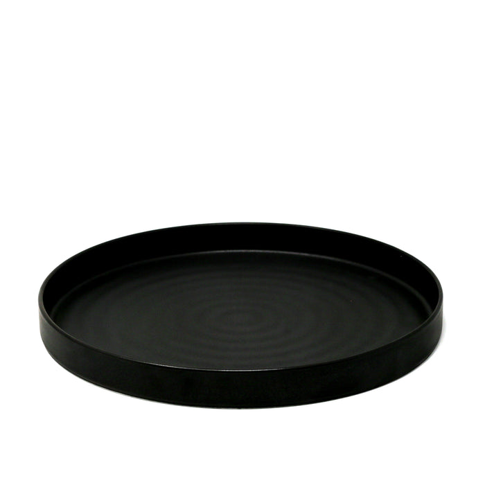Nella 9.8" Black Round Porcelain Silo Plate - 12/Case - SI-25 BLACK