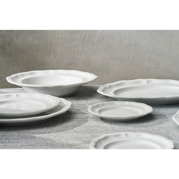 Steelite Adelina 9" x 6.75" Porcelain Rimmed Oval Platter - 24/Case - 6252FP818