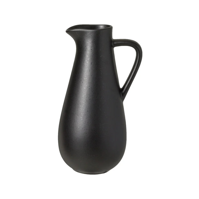 Costa Nova 55.75 Oz. Riviera Sable Black Large Stoneware Pitcher - SLZ281-SBN