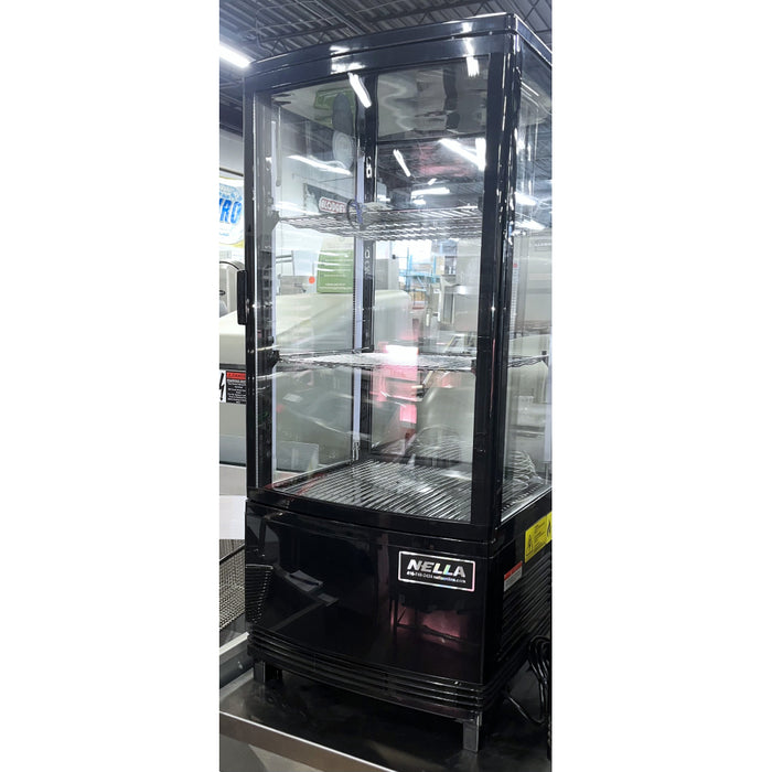 (SHOWROOM MODEL) Nella 17" Countertop Pass-Through Four Sided Glass Refrigerated Showcase - 3 Cu. Ft.
