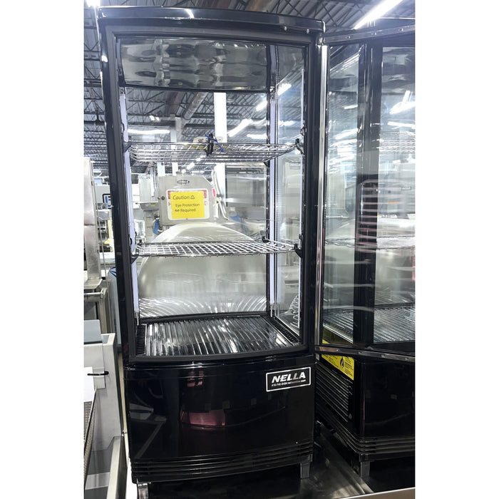 (SHOWROOM MODEL) Nella 17" Countertop Pass-Through Four Sided Glass Refrigerated Showcase - 3 Cu. Ft.