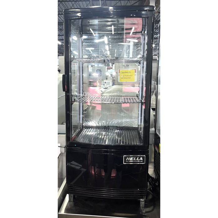 (SHOWROOM MODEL) Nella 17" Countertop Pass-Through Four Sided Glass Refrigerated Showcase - 3 Cu. Ft.