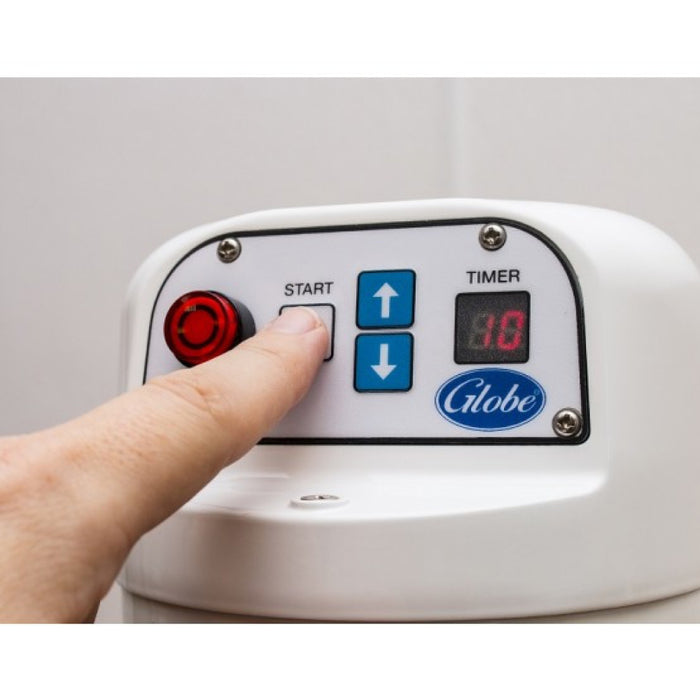 Globe SP08 8 Qt. Planetary Countertop Power Mixer with Touch Pad and Digital Timer - 1/4 hp
