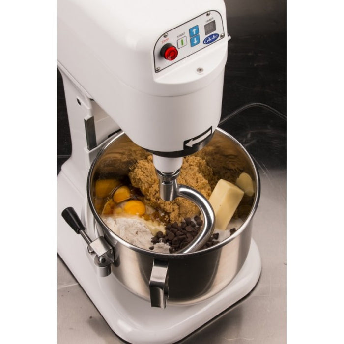 Globe SP08 8 Qt. Planetary Countertop Power Mixer with Touch Pad and Digital Timer - 1/4 hp