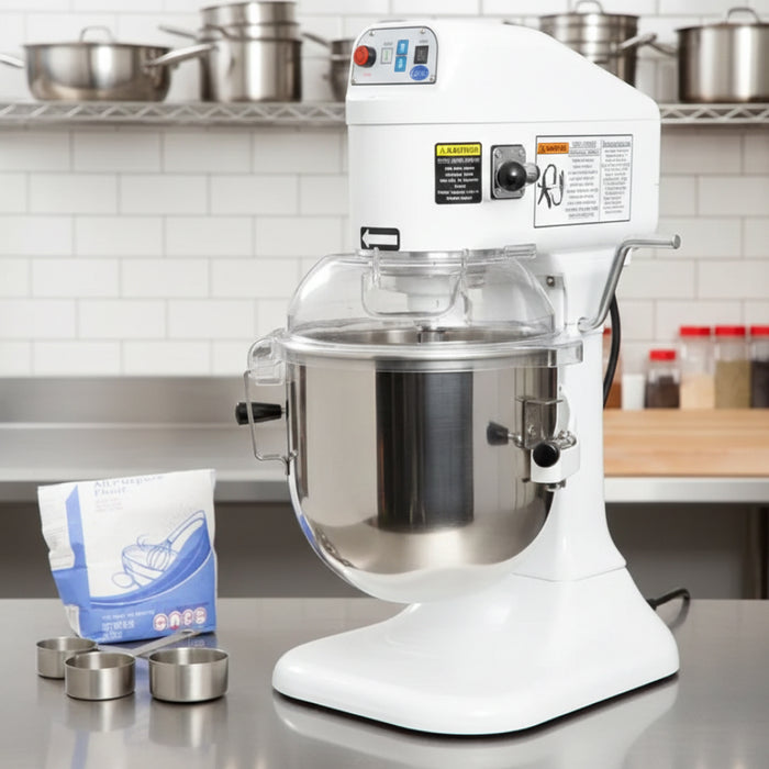Globe SP08 8 Qt. Planetary Countertop Power Mixer with Touch Pad and Digital Timer - 1/4 hp