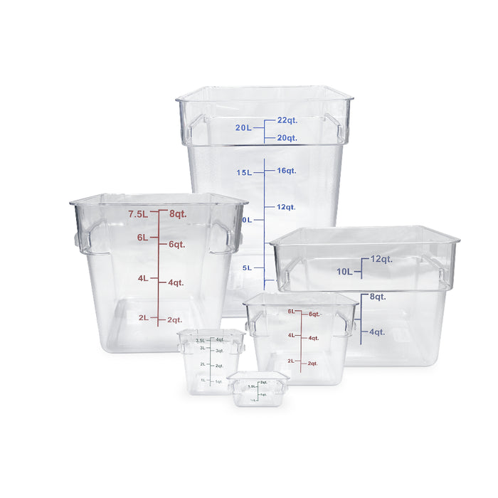 Nella 8 Qt. Polycarbonate Clear Square Food Storage Container - 80169