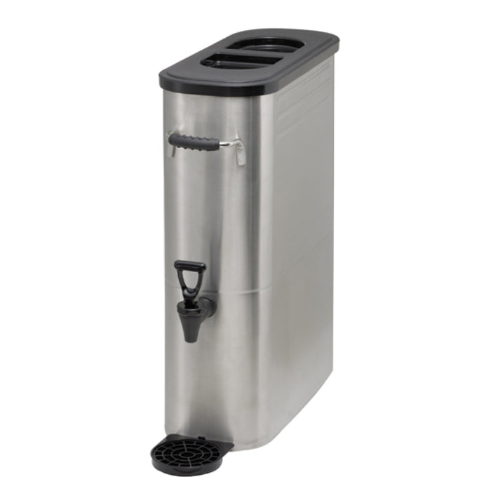 Winco SSBD-5 5 Gal. Slim Stainless Steel Iced Tea Dispenser