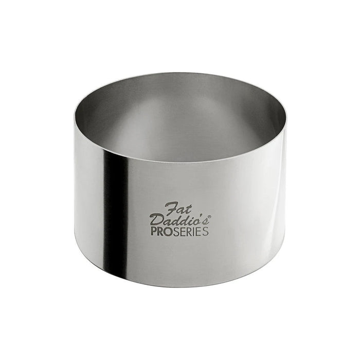 Fat Daddio's 3" X 1.75" Stainless Steel Round Pastry Ring - SSRD-3175