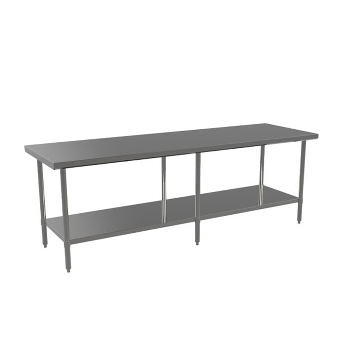 Atosa 30" x 84" Stainless Steel Flat Worktable with Undershelf - ST3084EC