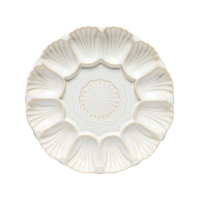 Costa Nova 9.6" Cristal White Round Stoneware Appetizer Serving Plate - STD251-WHI