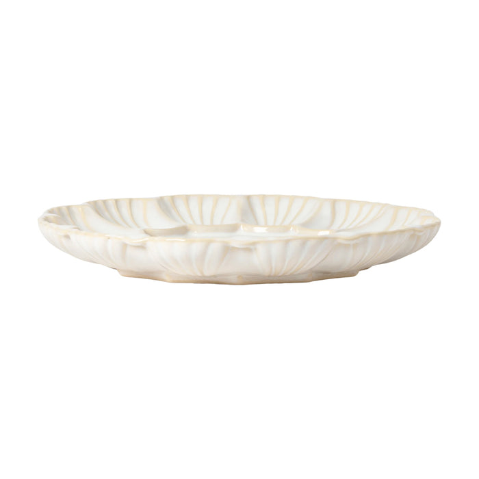 Costa Nova 9.6" Cristal White Round Stoneware Appetizer Serving Plate - STD251-WHI