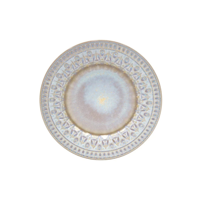 Costa Nova 8.75" Cristal Nacar Blue Round Stoneware Salad/Dessert Plate - 6/Case - STP223-NAC