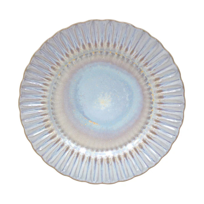 Costa Nova 10.8" Cristal Nacar Blue Round Stoneware Dinner Plate - 6/Case - STP281-NAC