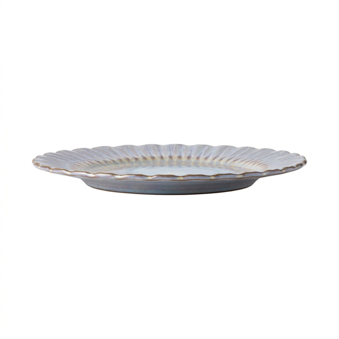 Costa Nova 10.8" Cristal Nacar Blue Round Stoneware Dinner Plate - 6/Case - STP281-NAC