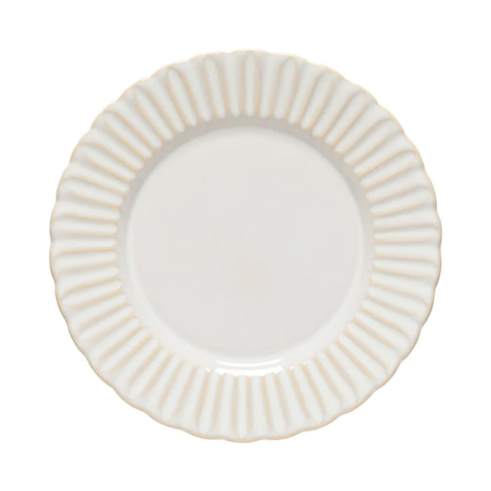 Costa Nova 10.8" Cristal White Round Stoneware Dinner Plate - 6/Case - STP281-WHI