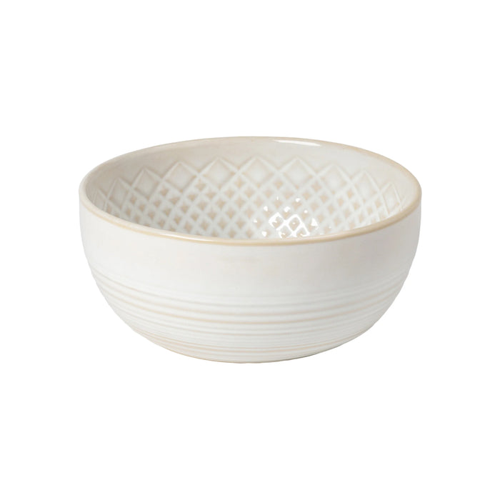 Costa Nova 8.5" Cristal White Round Stoneware Small Serving Bowl - STS211-WHI