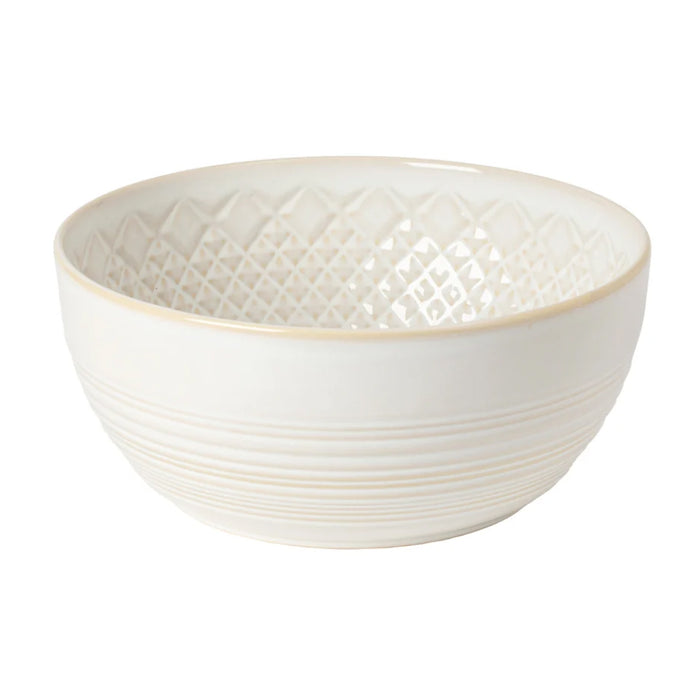 Costa Nova 11.25" Cristal White Round Stoneware Serving Salad Bowl - STS291-WHI