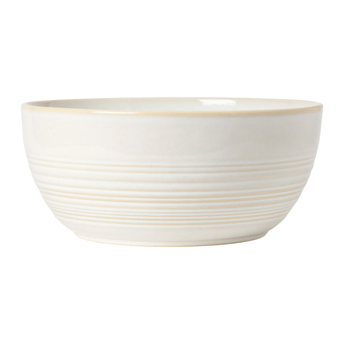 Costa Nova 11.25" Cristal White Round Stoneware Serving Salad Bowl - STS291-WHI