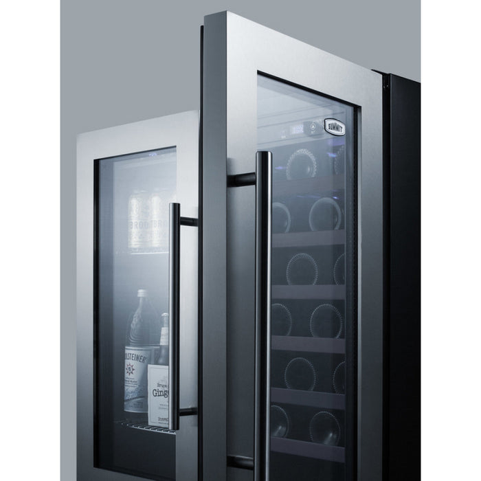 Summit SWBV3067B 30" Dual Zone Wine Cabinet with Digital Thermostat Control - 33 Bottles