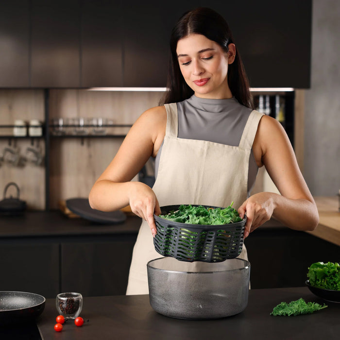 Zyliss E940021 9" Easy Spin AquaVent Small Salad Spinner